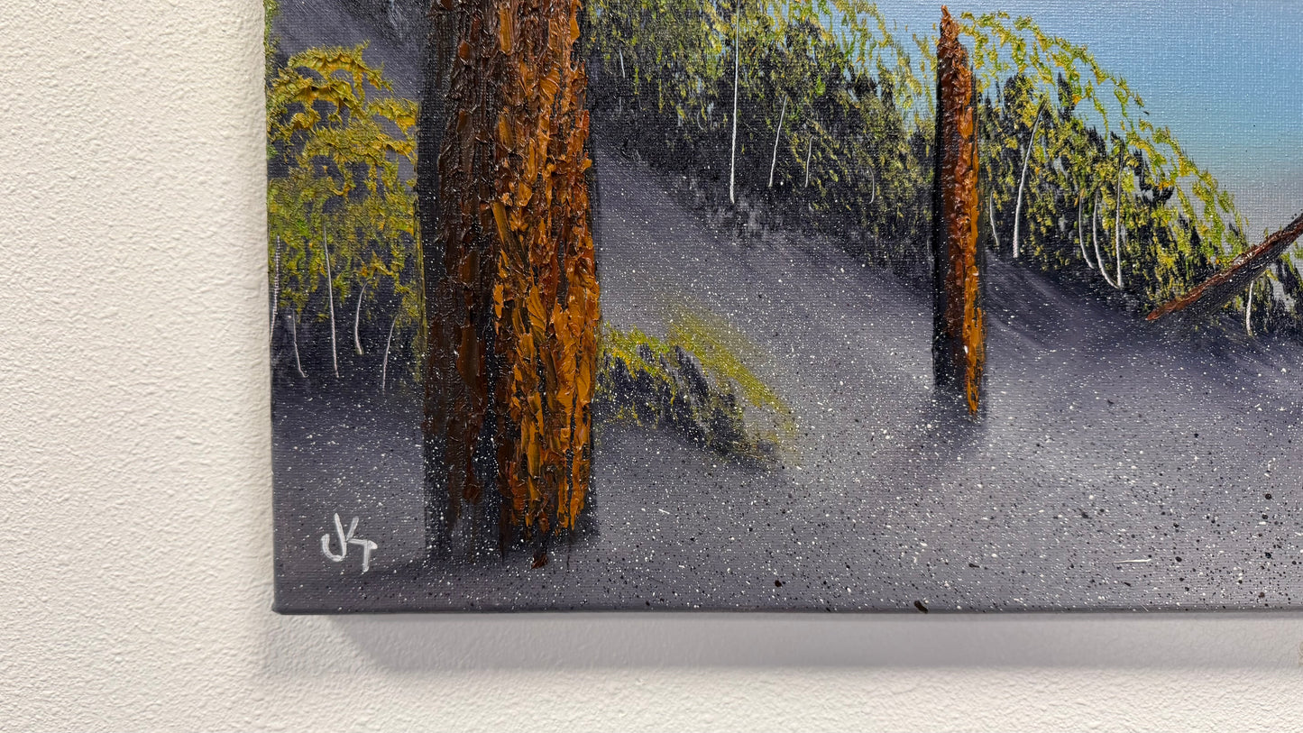 Painting #2546 - 18x24" Canvas - East Coast Seascape painted 8-10-26