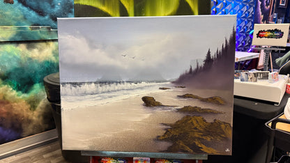 Painting #2083 - 22x28" Canvas - Oregon Coast Seascape painted 10-3-25
