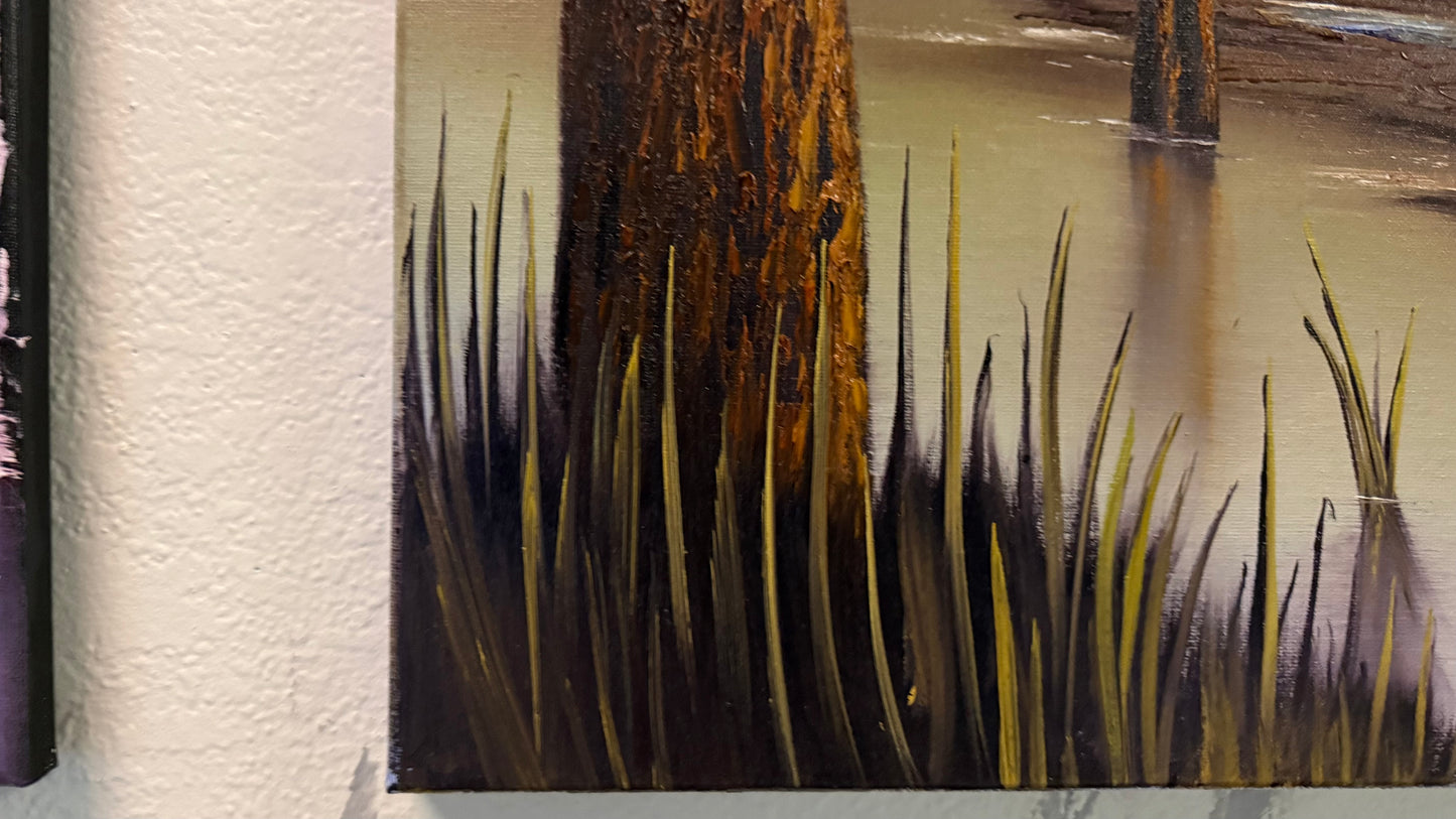 Painting #2383 - Forest River Landscape painted 4-11-26