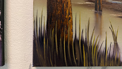 Painting #2383 - Forest River Landscape painted 4-11-26