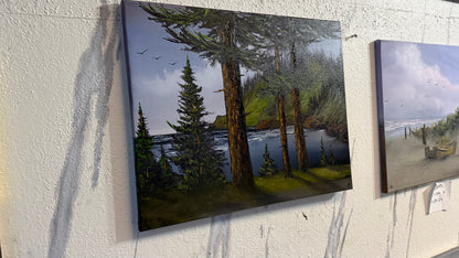 Painting #2455 - 16x20" Canvas - Lighthouse Keepers Trail painted 5-23-26