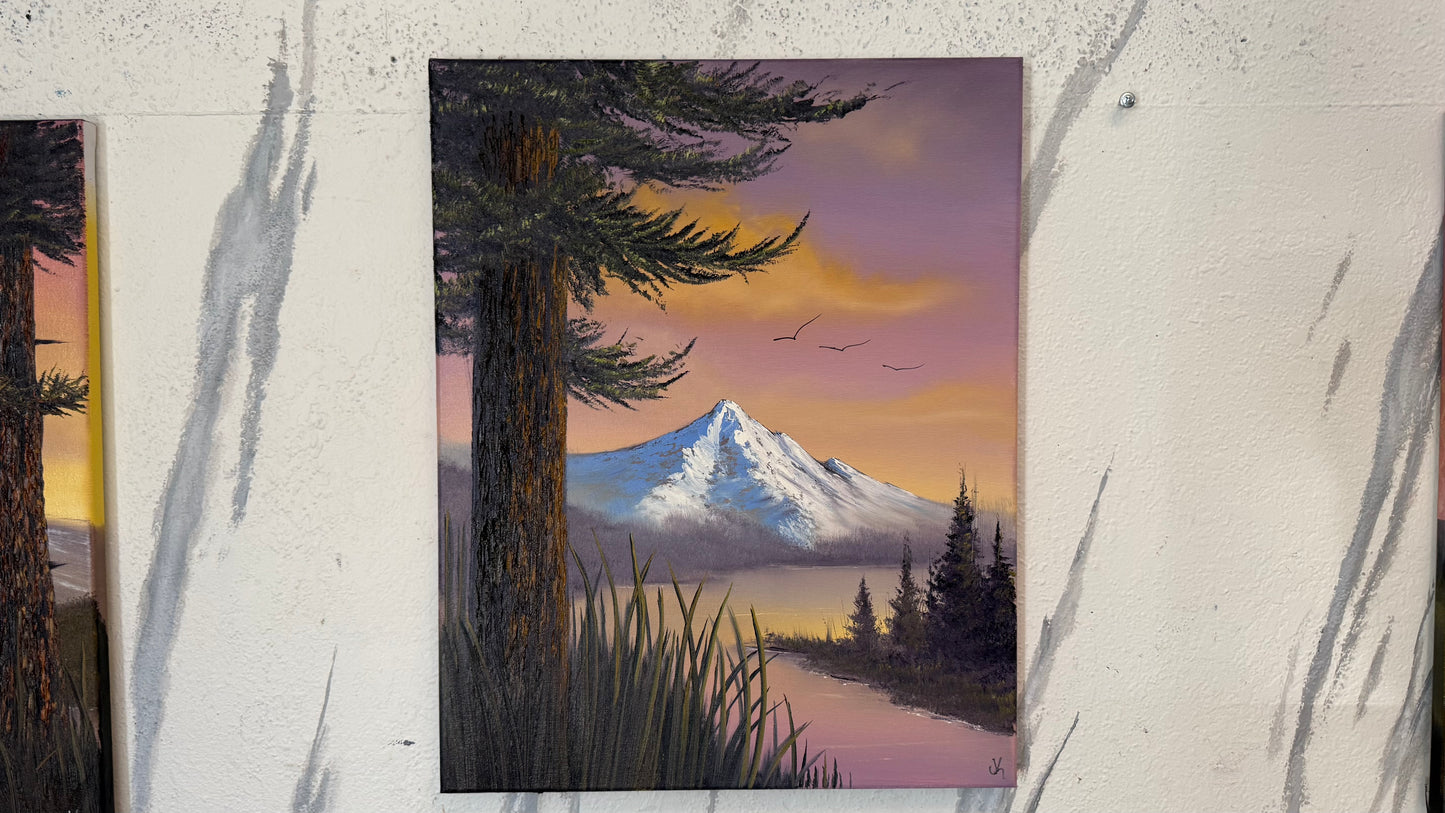 Painting #2361 - 16x20" Canvas - Mountain Landscape painted 3-28-26