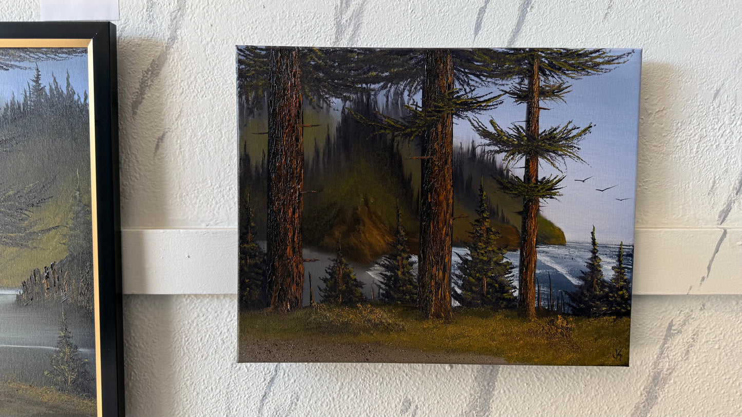 Painting #2410 - 16x20" Canvas - Lighthouse Keeper's Trail painted 4-25-26