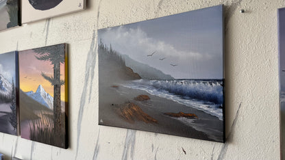 Painting #2461 - 16x20" Canvas - Oregon Coast painted 5-27-26