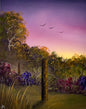 Painting #2446 - 16x20" Canvas - Sunset Fence Post painted 5-19-26