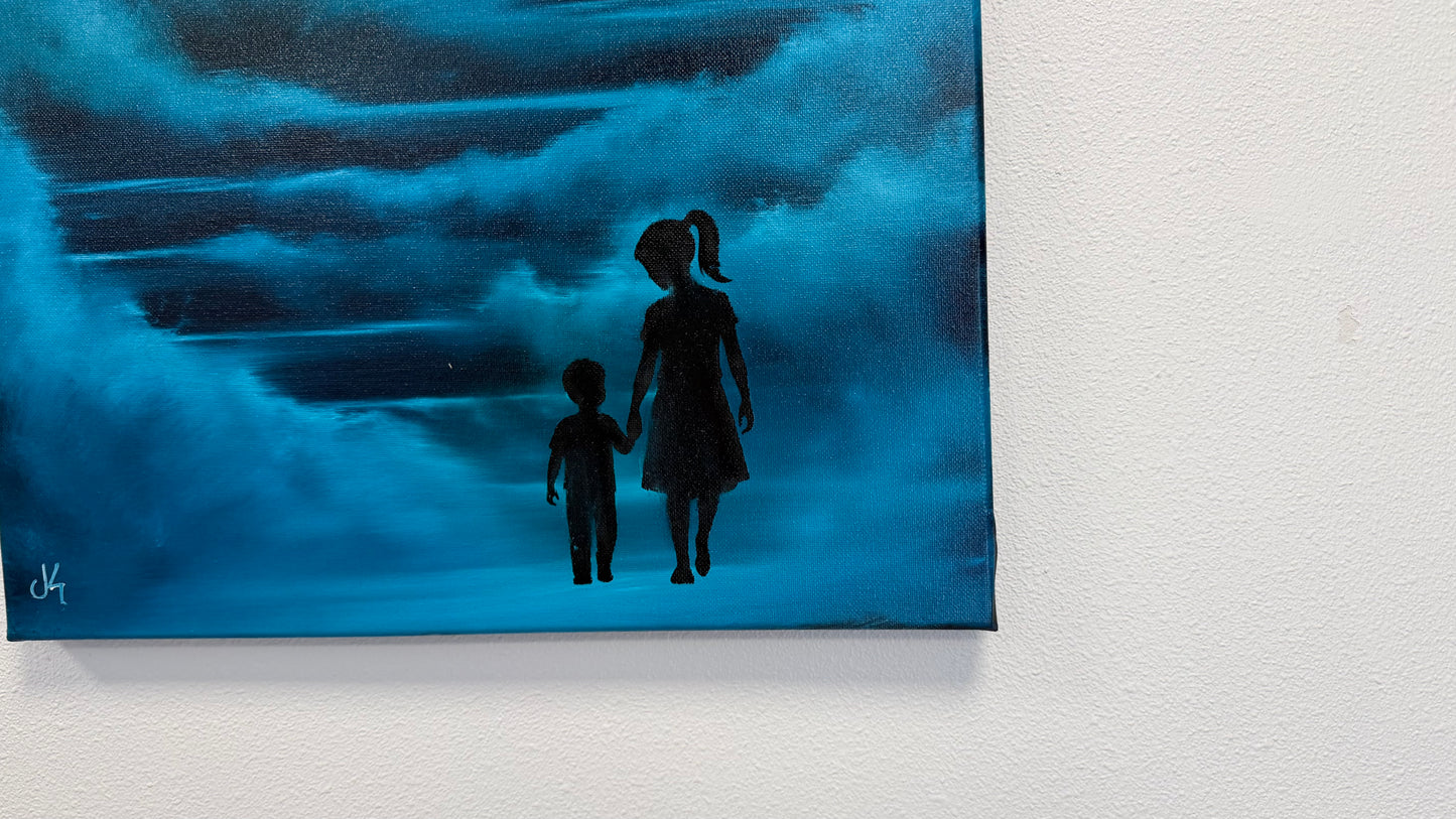 Painting #2560 - 16x20" Canvas - Stairway to Heaven painted 8-22-26