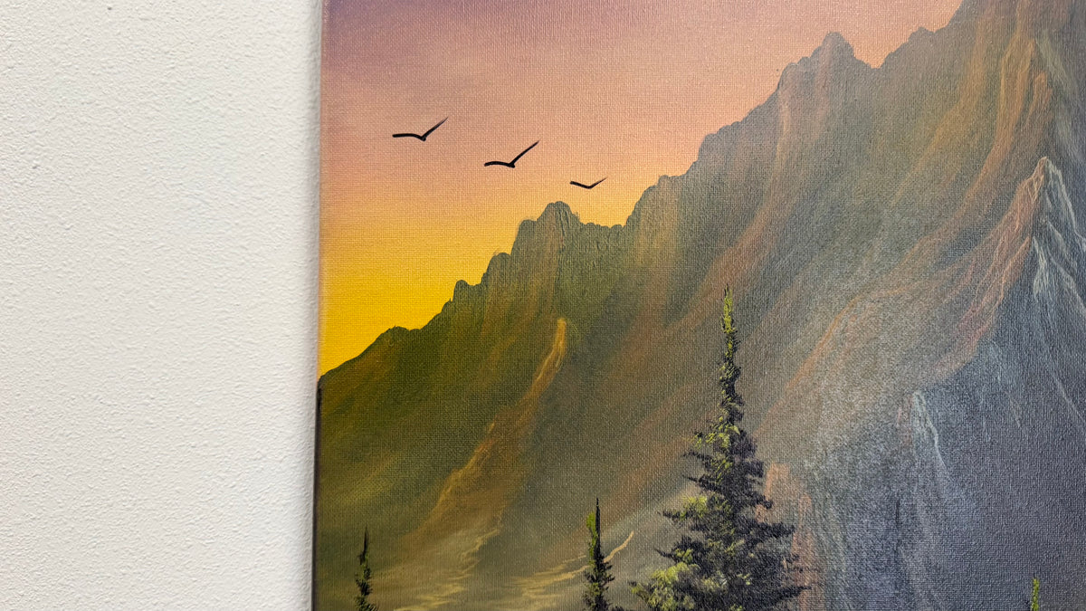 Painting #2582 - 16x20" Canvas - Mountain Landscape by Josh and Dani painted 9-5-26