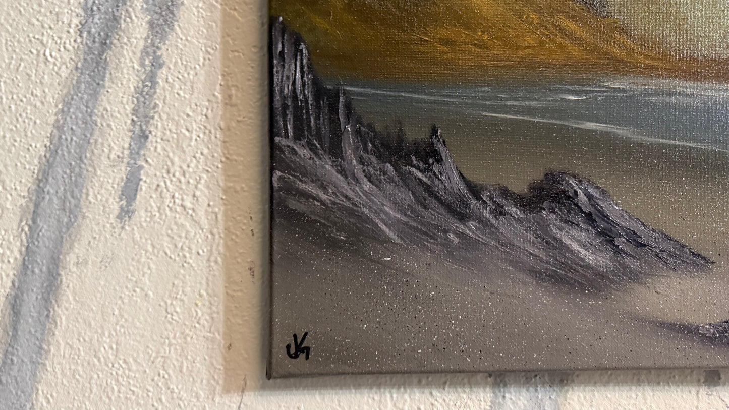 Painting #2441 - 16x20" Canvas - Oregon Coast Seascape painted 5-16-26