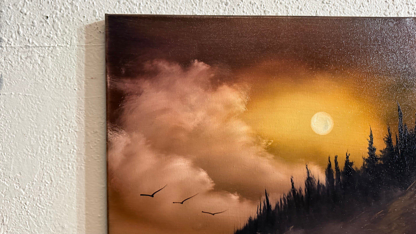 Painting #2227 - 16x20" Canvas - Golden Shores painted 1-8-26