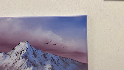 Painting #2658 - 20x24" Canvas - Winter Landscape painted 10-22-26