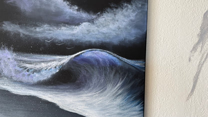 Painting #2371 - 16x20" Canvas - Acrylic Seascape painted 4-4-26