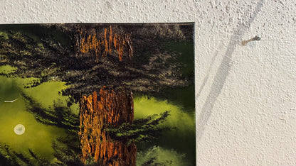Painting #2490 - 16x20" Canvas - Forest Full Moon painted 6-19-26