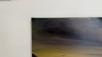 Painting #2635 - 16x20" Canvas - Sunset Desert Landscape painted 10-3-26