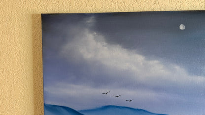 Painting #2514 - 20x24" Canvas - Rolling Hills Mountain Landscape painted 7-13-26