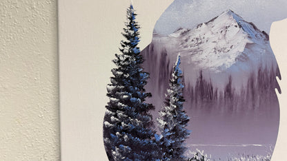 Painting #2066 - 16x20" Canvas - Sitting Bear painted 9-20-25