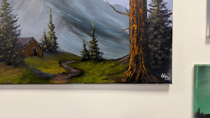 Painting #2584 - 22x28" Canvas - Mountain Landscape by Josh and Dani painted 9-5-26