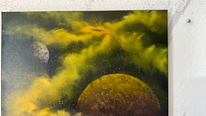 Painting #2487 - 18x24" Canvas - Galactic Seascape painted 6-14-26