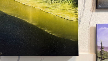 Painting #2352 - 24x36" Pro Series Canvas - Crashing Wave Seascape painted 3-23-26
