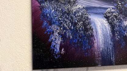 Painting #2195 - 16x20" Canvas - Portal Painting Mt Hood Waterfall painted 12-19-25