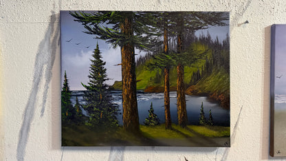 Painting #2455 - 16x20" Canvas - Lighthouse Keepers Trail painted 5-23-26