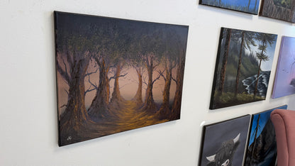 Painting #2660 - 16x20" Canvas - Forest Landscape painted 10-23-26