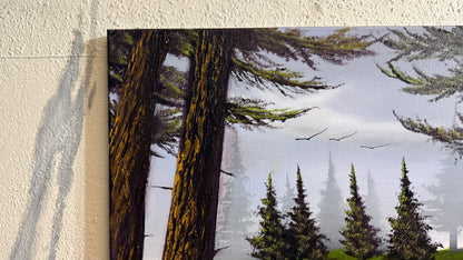 Painting #2312 - 20x24" Canvas - River Landscape painted 2-28-26