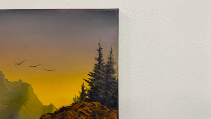 Painting #2562 - 16x20" Canvas - Acrylic and Oil Landscape with Josh and Dani painted 8-23-26