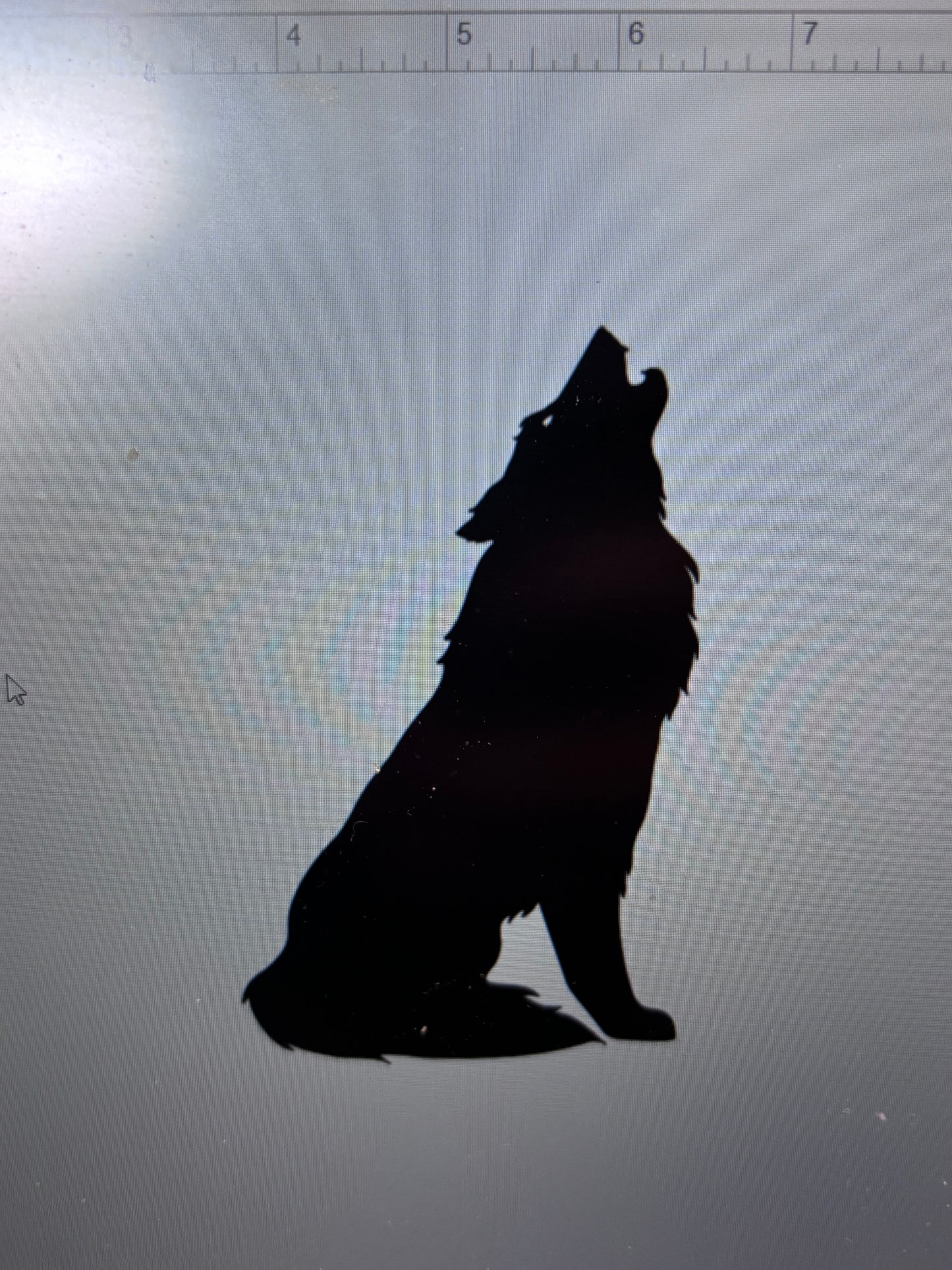 Decal - Howling Wolf - Removable Adhesive Sticker