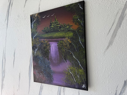 Painting #1870 - 16x20" Canvas - Waterfall Landscape painted 5-30-25