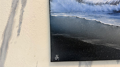 Painting #2351 - 16x20" Canvas - Crashing Wave Seascape painted 3-23-26