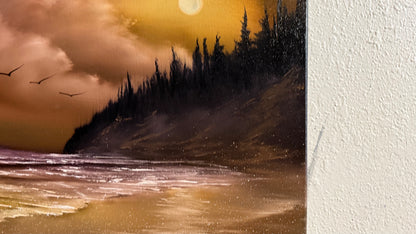 Painting #2227 - 16x20" Canvas - Golden Shores painted 1-8-26