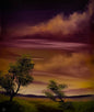 Painting #2642 - 20x24" Canvas - Sunset Landscape painted 10-9-26