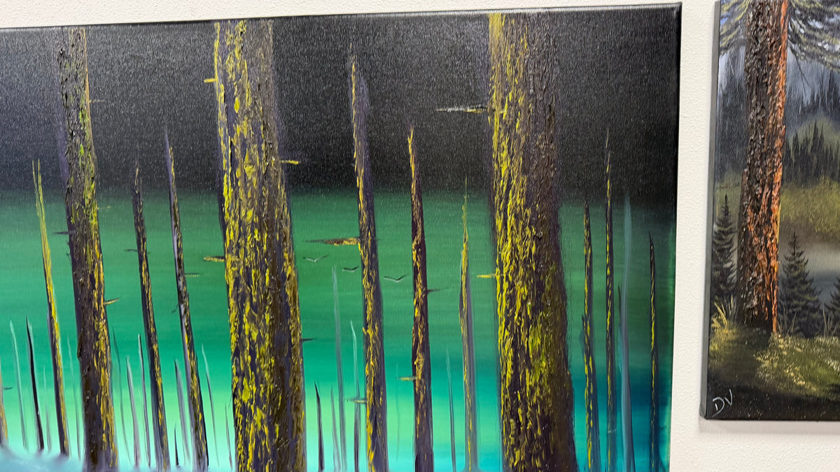 Painting #2649 - 24x36" Canvas - Forest Landscape painted 10-15-26