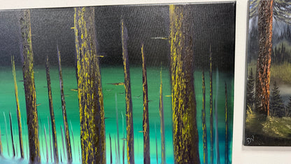 Painting #2649 - 24x36" Canvas - Forest Landscape painted 10-15-26