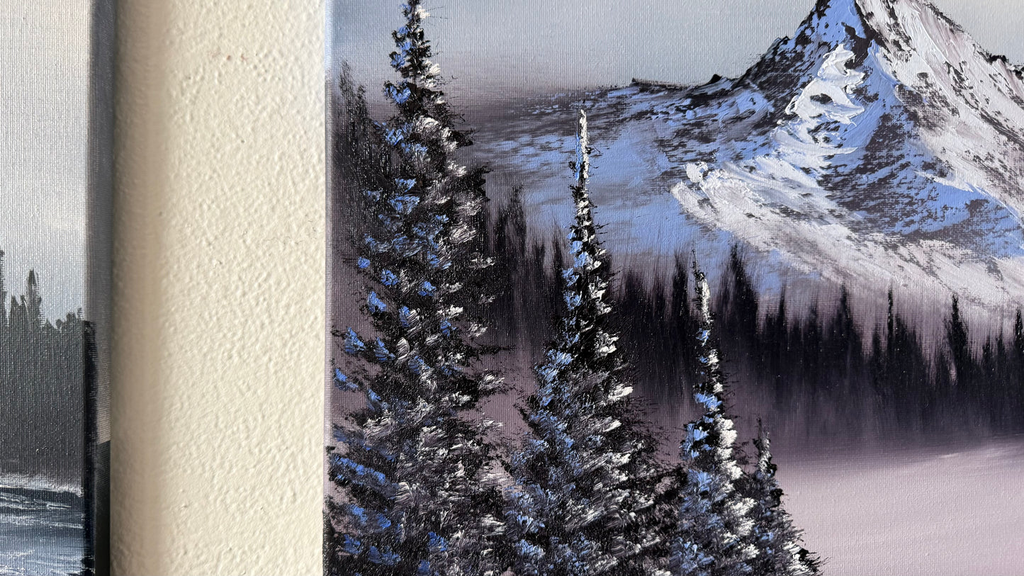 Painting #2409 - 16x20" Canvas - Road To Mt Hood Landscape painted 4-24-26