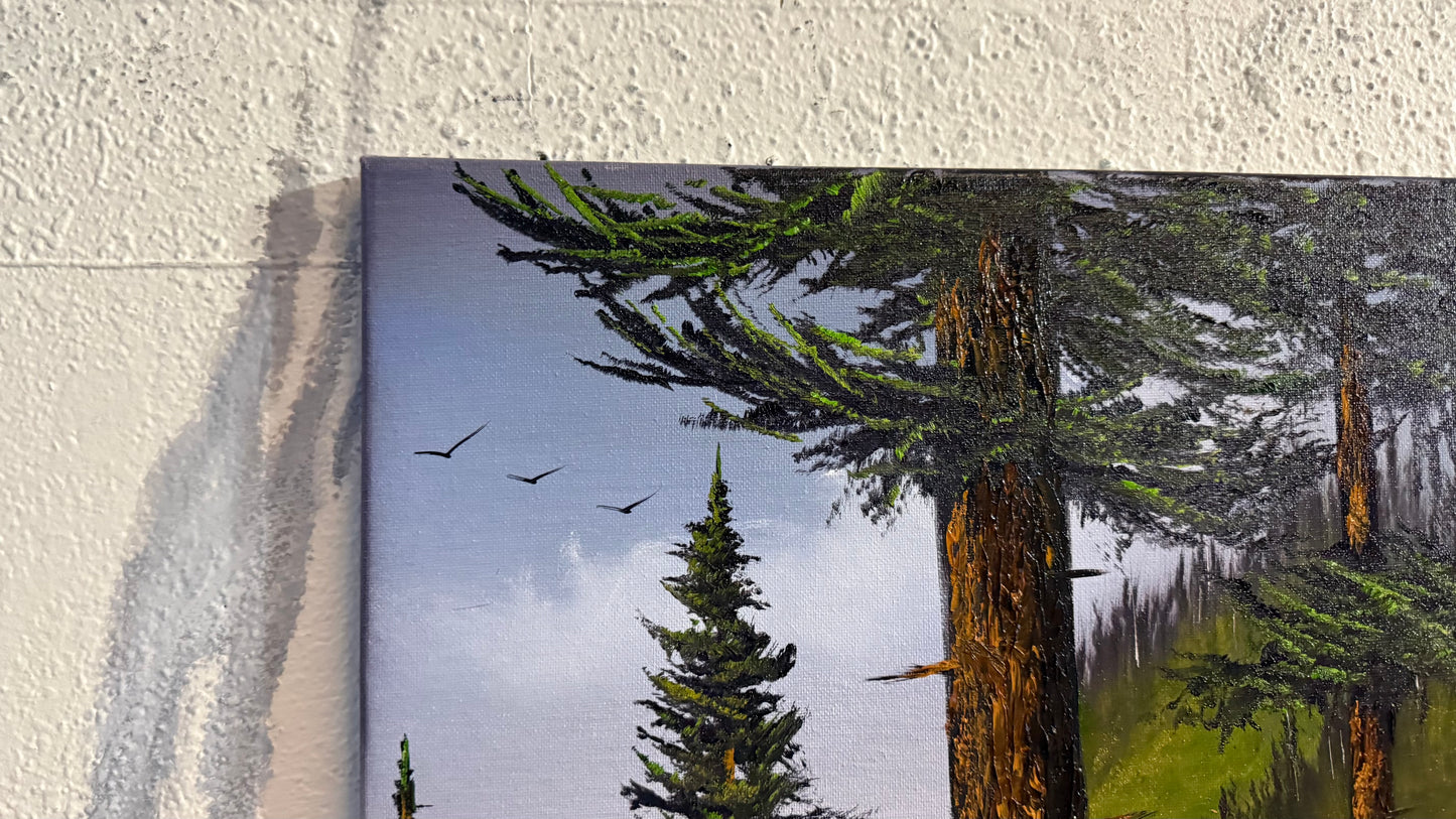 Painting #2455 - 16x20" Canvas - Lighthouse Keepers Trail painted 5-23-26