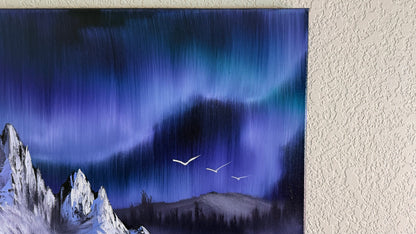 Painting #2498 - 16x20" Canvas - Night Mountain Landscape painted 6-30-26