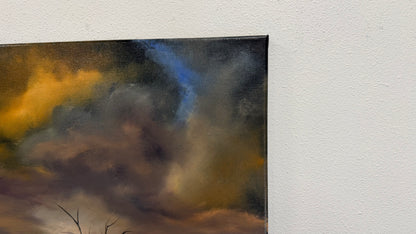 Painting #2588 - 16x20" Canvas - Midwest Thunderstorm Landscape painted 9-7-26