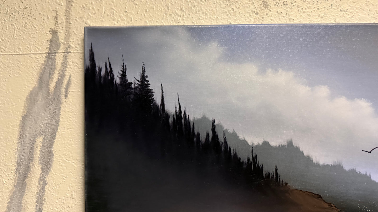 Painting #2213 - 20x24" Canvas - Oregon Seascape painted 1-1-26