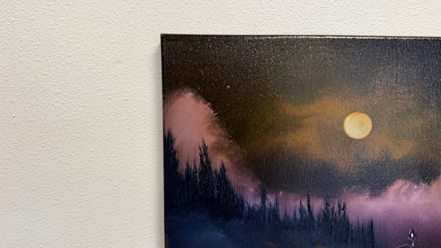 Painting #2520 - 16x20" Canvas - Washington Coast Seascape painted 7-19-26