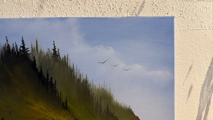 Painting #2416 - 20x24" Framed Canvas - Pacific Northwest Seascape painted 4-28-26