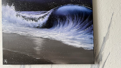 Painting #2467 - 16x20" Canvas - Crashing Wave Seascape painted 5-30-26
