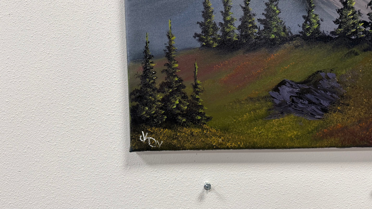 Painting #2620 - 20x24" Canvas - Mountain Landscape painted by Josh and Dani 9-26-26