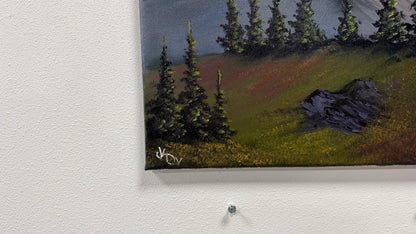 Painting #2620 - 20x24" Canvas - Mountain Landscape painted by Josh and Dani 9-26-26