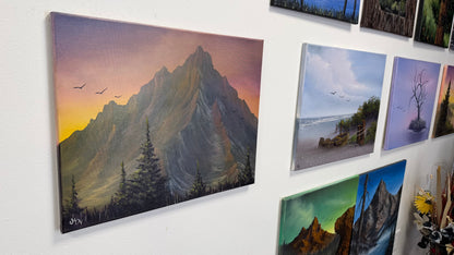 Painting #2582 - 16x20" Canvas - Mountain Landscape by Josh and Dani painted 9-5-26