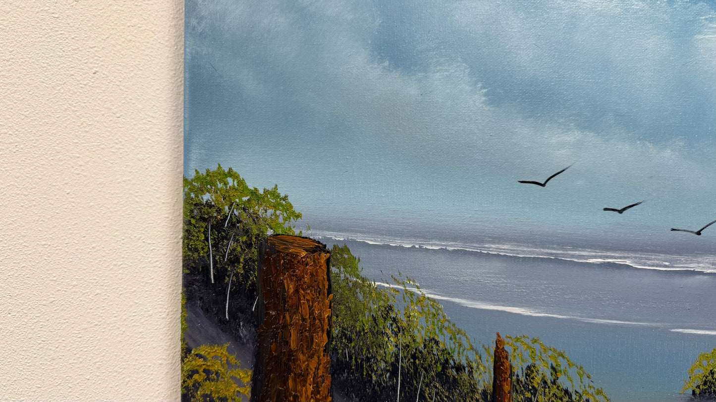 Painting #2546 - 18x24" Canvas - East Coast Seascape painted 8-10-26