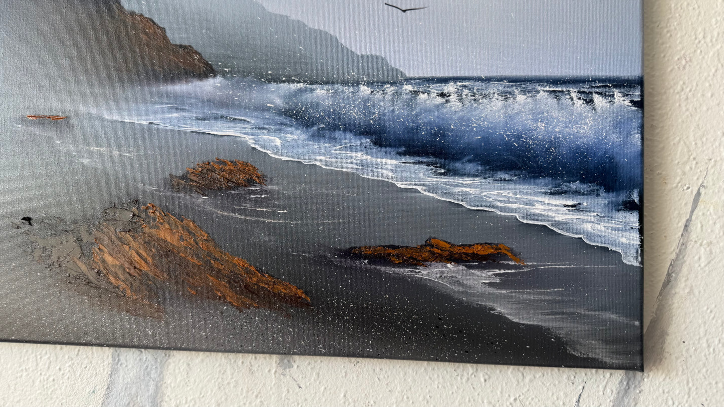 Painting #2461 - 16x20" Canvas - Oregon Coast painted 5-27-26
