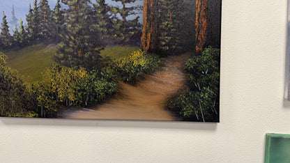 Painting #2580 - 18x24" Canvas - Mt Rainier Forest Landscape painted 9-4-26