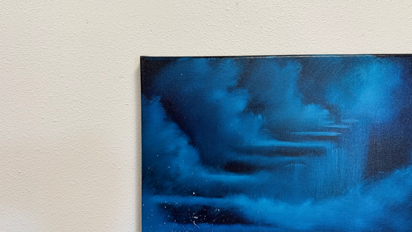 Painting #2525 - 16x20" Canvas - Stairway to Heaven Seascape painted 7-24-26