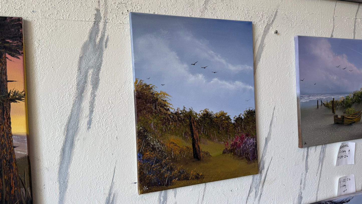 Painting #2447 - 16x20" Canvas - Fence Post painted 5-19-26